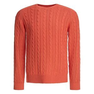BEAMS PLUS Cable Knit Crewneck Sweater Men PINK Sweaters & Cardigans